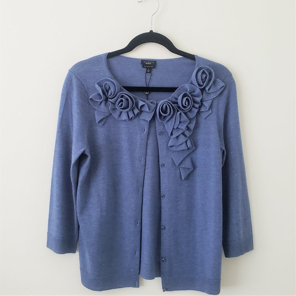 Talbots Blue Cardigan, Sz M